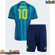Camisa de Futebol Colômbia James Rodriguez #10 Equipamento Secundário Infantil Mundo 2026 Manga Curta (+ Calças curtas)